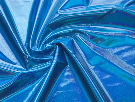 metallic holographic fabric blue|Hologram Metallic Foil Stretch Fabric Width 58 Inches(Royal Blue .